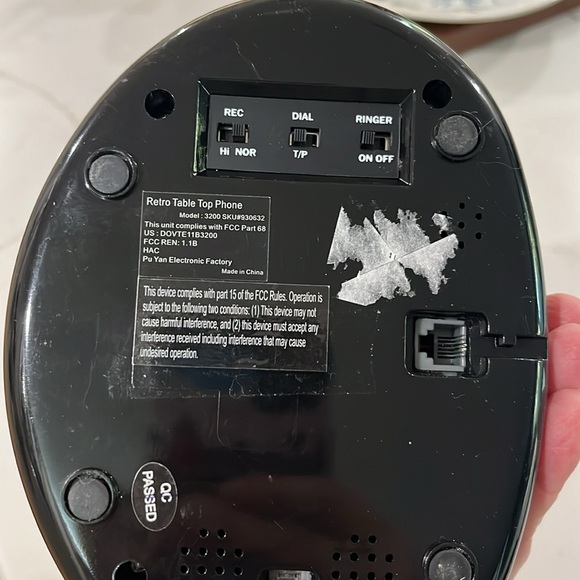 Retro table top phone. telephone redial flash. Black. - Picture 5 of 10